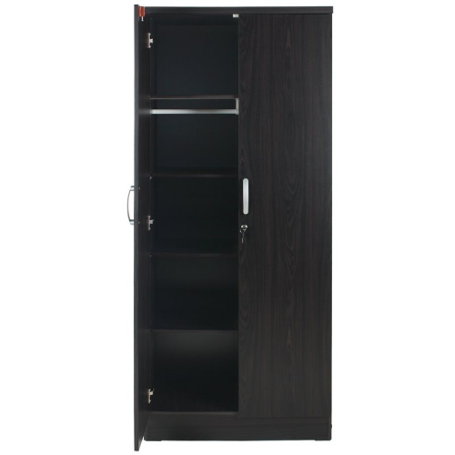 Pemberly Row Modern Wood Two Door Armoire Wardrobe Cabinet in Tobacco