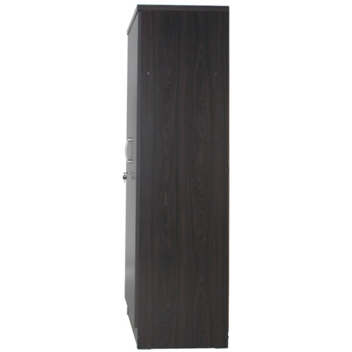 Pemberly Row Modern Wood Two Door Armoire Wardrobe Cabinet in Tobacco