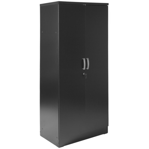 PEMBERLY ROW  Modern Wood Two Door Armoire Wardrobe Cabinet In In Black