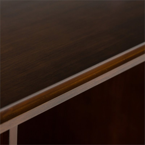 Pemberly Row Modern Wood 9 Cube Bookcase and Unit in Russet Brown