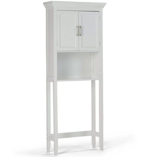 PEMBERLY ROW  Modern Wood 67" Space Saver Bathroom Cabinet In Pure In White