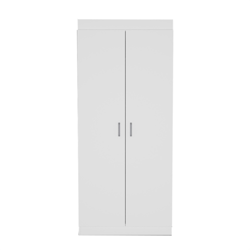 Pemberly Row Transitional White Modern Wood Pantry Cabinet