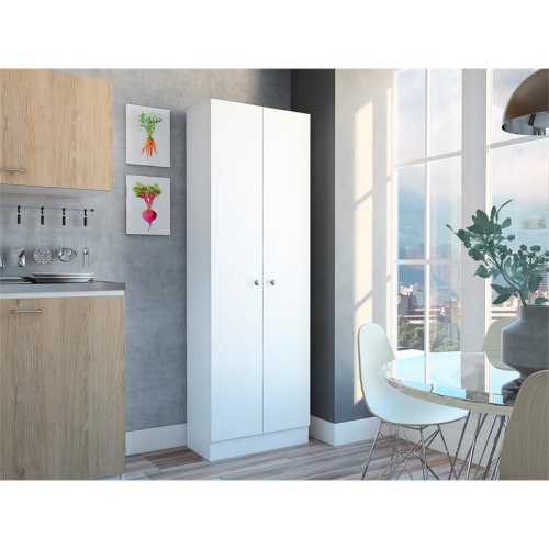 Armoire garde-manger transitionnelle de 70 po Pemberly Row, blanc