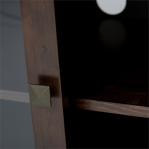 Trent Home Wood 48"W TV Media Stand For TVs upto 50" in Mahogany Brown