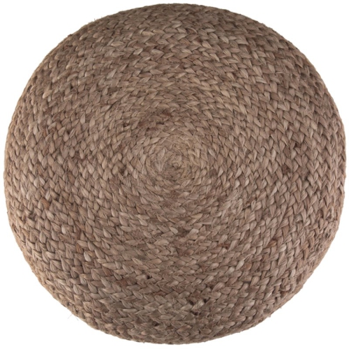 Trent Home Boho Round Pouf in Navy and Natural Braided Jute