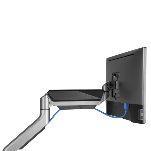 Amer Mounts - Single Monitor Mount Articulating Arm HD Up to 15kg and 35" VESA Monitor Display - HYDRA1HDB