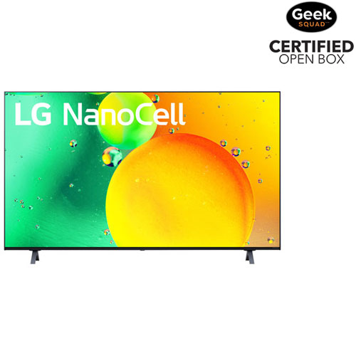 Boîte ouverte - Téléviseur intelligent webOS HDR DEL UHD 4K de 50 po de LG (50NANO75UQA) - 2022 - Bleu cendré