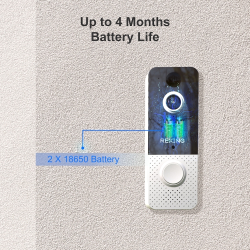 Rexing SDB1 Smart Wireless Video Doorbell Camera 1080p Recording with WiFi