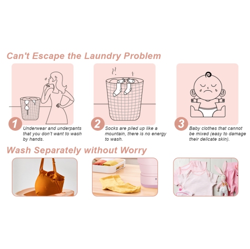 new Upgraded Portable Foldable Washing Machine, upgraded power, UV light, Washer and Drain Basket, good for Home Travel Baby Cloth Adult Underwear