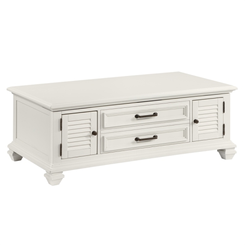 Charlestown Modern Farmhouse Soft White Lift-top Wood Coffee Table