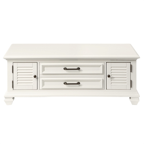Charlestown Modern Farmhouse Soft White Lift-top Wood Coffee Table
