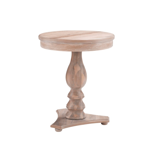 Linon Bree Wood Accent Side Table in Natural Brown