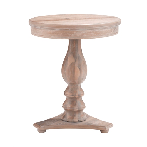 Linon Bree Wood Accent Side Table in Natural Brown