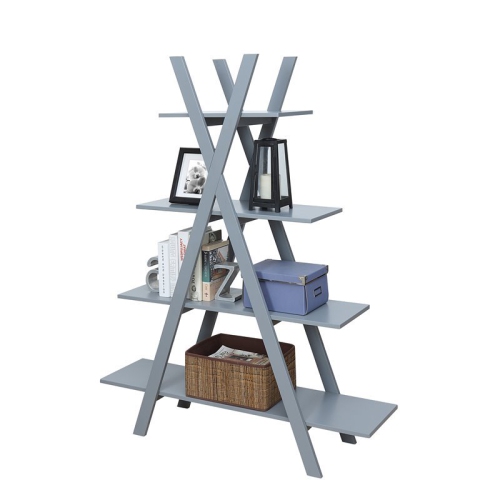 Pemberly Row "A" Frame Bookshelf in Gray Wood Finish Best Buy Canada