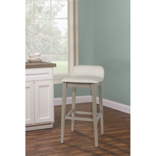 Bowery Hill Non-Swivel Counter Stool in Natural Distressed Gray