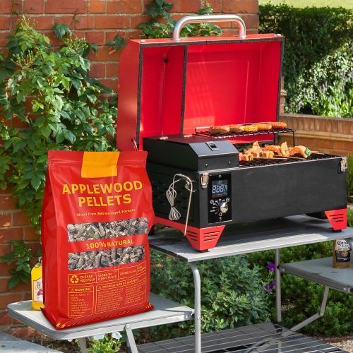 Costway 20lbs Apple Wood Pellets 100% All-Natural for Smokers Pellet Grills BBQ Roast