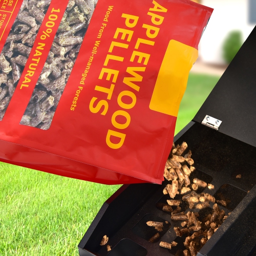 Costway 20lbs Apple Wood Pellets 100% All-Natural for Smokers Pellet Grills BBQ Roast