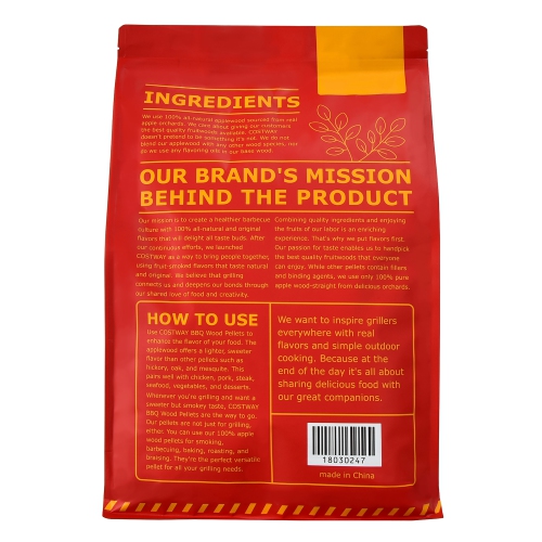 Costway 20lbs Apple Wood Pellets 100% All-Natural for Smokers Pellet Grills BBQ Roast