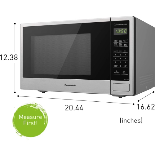 Panasonic 1.3-Cubic-Feet Countertop Microwave Oven with Genius Cooking Sensor and Popcorn Button in Stainless steel