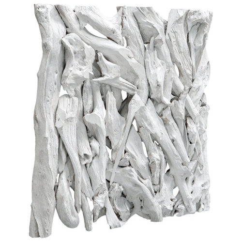 Uttermost Rio Coastal Teak Wood Wall Decor in White Washed Finish