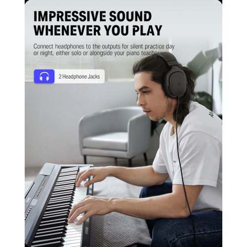 Donner DEP-20 Portable 88 Key Weighted Digital Piano with Sustain Pedal for Beginner