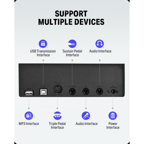 Donner DEP-20 Portable 88 Key Weighted Digital Piano with Sustain Pedal for Beginner