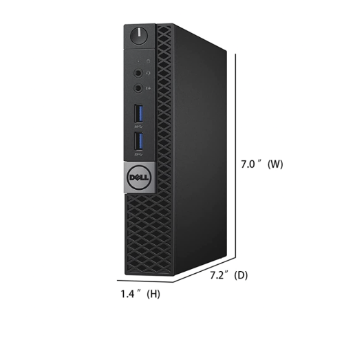 Refurbished - Dell OptiPlex 3040 Micro PC (Intel i5-6500T, Quad-Core 2.5Ghz, 8GB RAM, 128GB SSD, WiFi, Windows 10 Pro