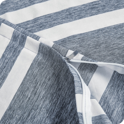 Bare Home Duvet Cover and Sham Set - Premium 1800 Ultra-Soft Brushed Microfiber - Hypoallergenic, Easy Care, Wrinkle Resistant - Stripe - Heather