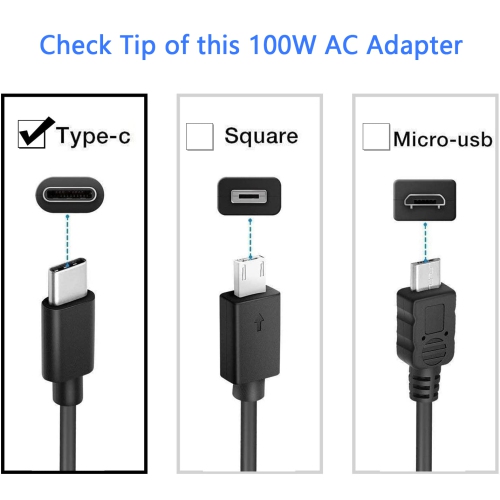 Laptop AC Adapter Charger 100W USB C Type-C for HP DELL LENOVO SAMSUNG ASUS MSI ACER SONY LG TOSHIBA worldwide use power supply