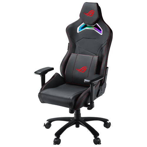 ASUS ROG Chariot Ergonomic Faux Leather Gaming Chair with Aura RGB Lighting - Black - Exclusive Retail Partner