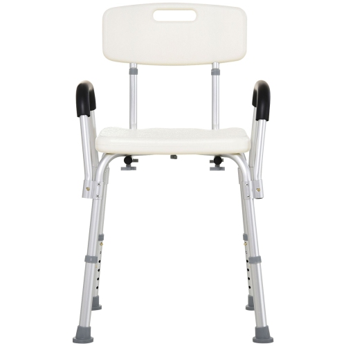 Adjustable Medical Shower Chair Quick Release Bathtub w/ Arm Backrest
