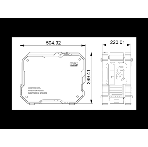 H.E. ZC-06M Tempered Glass Mini Computer Case Support 240mm Radiator Support M-ATX Motherboard USB 3.0 -Red