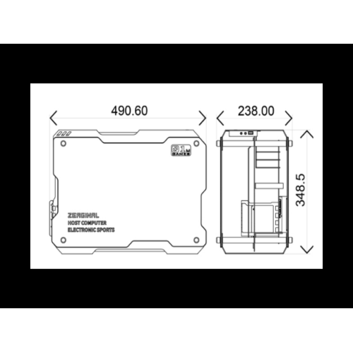 H.E. ZC-01M Mini Tempered Glass Computer Case Support 120MM/ 240mm Radiator Support M-ATX /ITX Motherboard USB 3.0 -Black