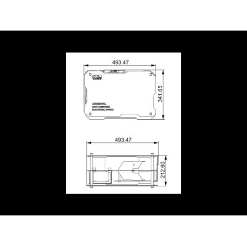H.E. ZC-02M Tempered Glass Mini Computer Case Support 240mm Radiator Support M-ATX Motherboard USB 3.0 -Yellow
