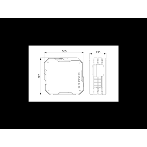 H.E. ZC-07 Pineapple Lon Tempered Glass Computer Case Support 360mm Radiator Support M-ATX/ ATX Motherboard USB3.0 -Red
