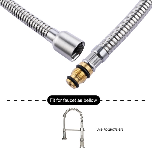 59 inch Pull-Down Kitchen Faucet Replacement Hose With Stainless Steel Docking for LVB-FC-2H07S-BN- LIVINGbasics®