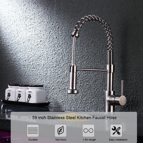 59 inch Pull-Down Kitchen Faucet Replacement Hose With Stainless Steel Docking for LVB-FC-2H07S-BN- LIVINGbasics®