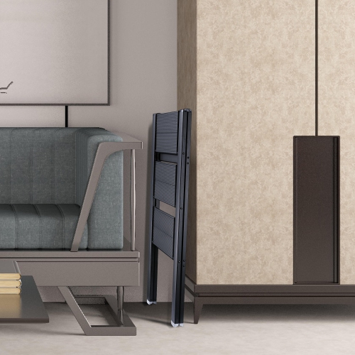 Escabeau repliable léger à 3 marches à chargement par 330&nbsp;lb, marchepied en aluminium pour la maison