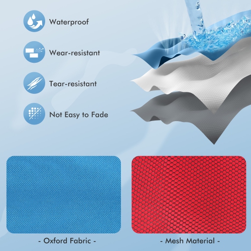 Costway 2 PCS Folding Camping Tables w/ Large Capacity Storage Sink for Picnic