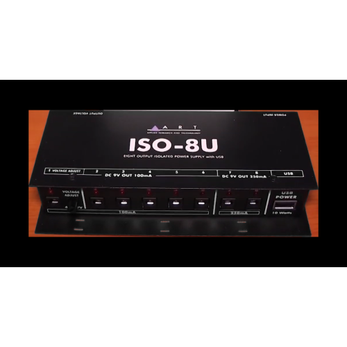 ART PRO AUDIO  Iso-8U 8-Output Pedal Psu With USB Power