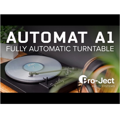 Pro-Ject Automat A1, Fully Automatic Turntable System with Pre-Adjusted OM 10 Cartridge and Built-in Switchable Moving Magnet (MM) Phono Stage - Black