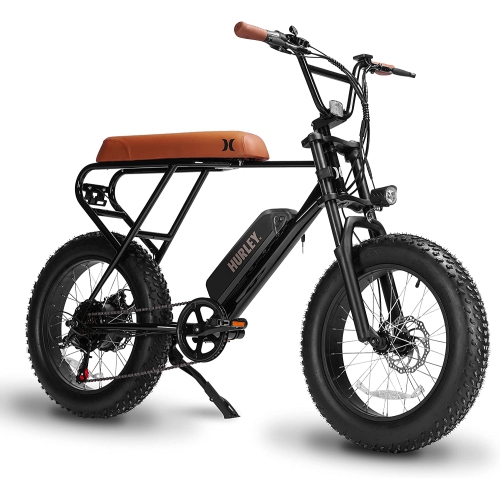 Hurley Mini Swell Electric Bike with Fat Tyres | Shimano Professional 6 Speed | 500W Powerful Motor | Range Up To 64 kms