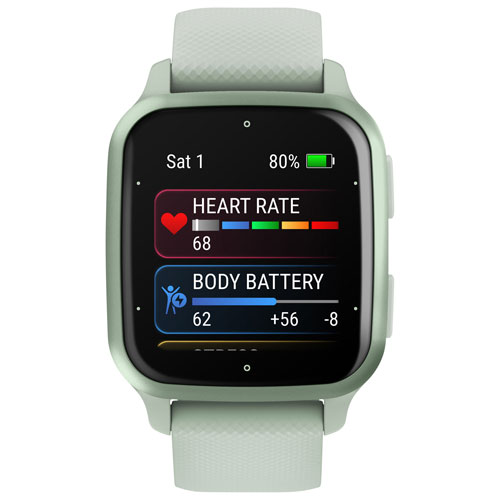 Garmin Venu SQ2 40.6mm Smartwatch with Heart Rate Monitor Cool Mint