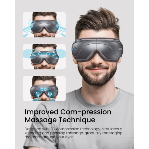 RENPHO Eye Massager with Heat and Vibration, Compression Bluetooth Music Eye Care Device Rechargeable Eye Mask for Relax Eye Strain Dark Circles Eye Bags Dry Eyes Improve Sleep