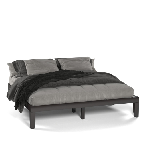 Costway King Size 14'' Wooden Bed Frame Mattress Platform Wood Slats Support