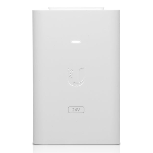 Ubiquiti 24-volt DC 24-watt Gigabit PoE Adapter - White