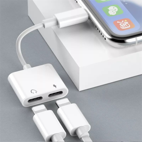 TEDLIN 2 in 1 Dual Lightning Headphone Jack Adapter Splitter with Audio & Charge for iPhone