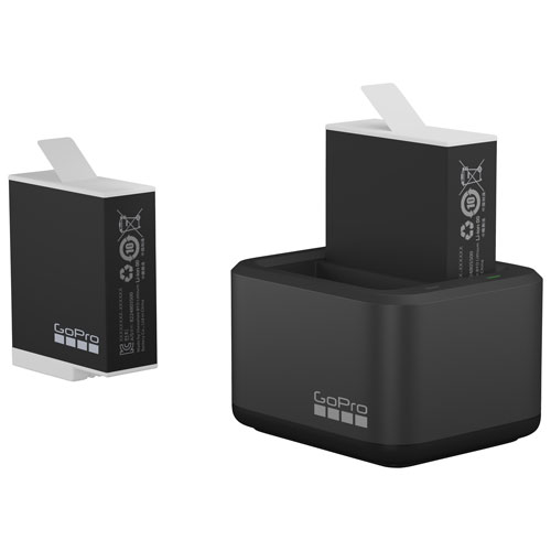Chargeur de batterie double avec 2 batteries rechargeables Enduro pour GoPro HERO12/11/10/9 Black