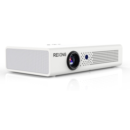Rexing PV6 Smart DLP Projector 600ANSI with 3D Projection, Wi-Fi, Bluetooth - White