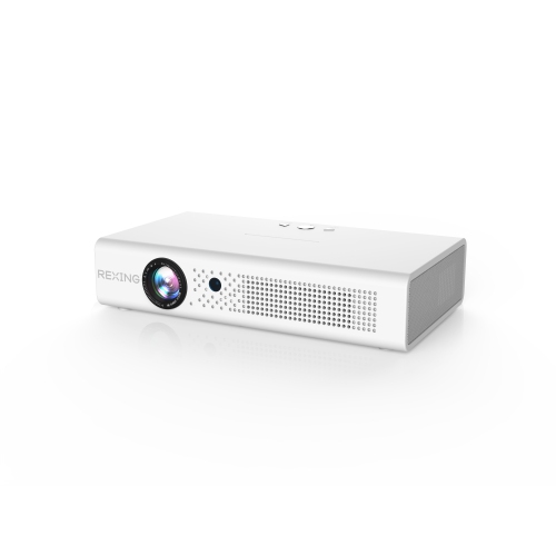 Rexing PV6 Smart DLP Projector 600ANSI with 3D Projection, Wi-Fi, Bluetooth - White